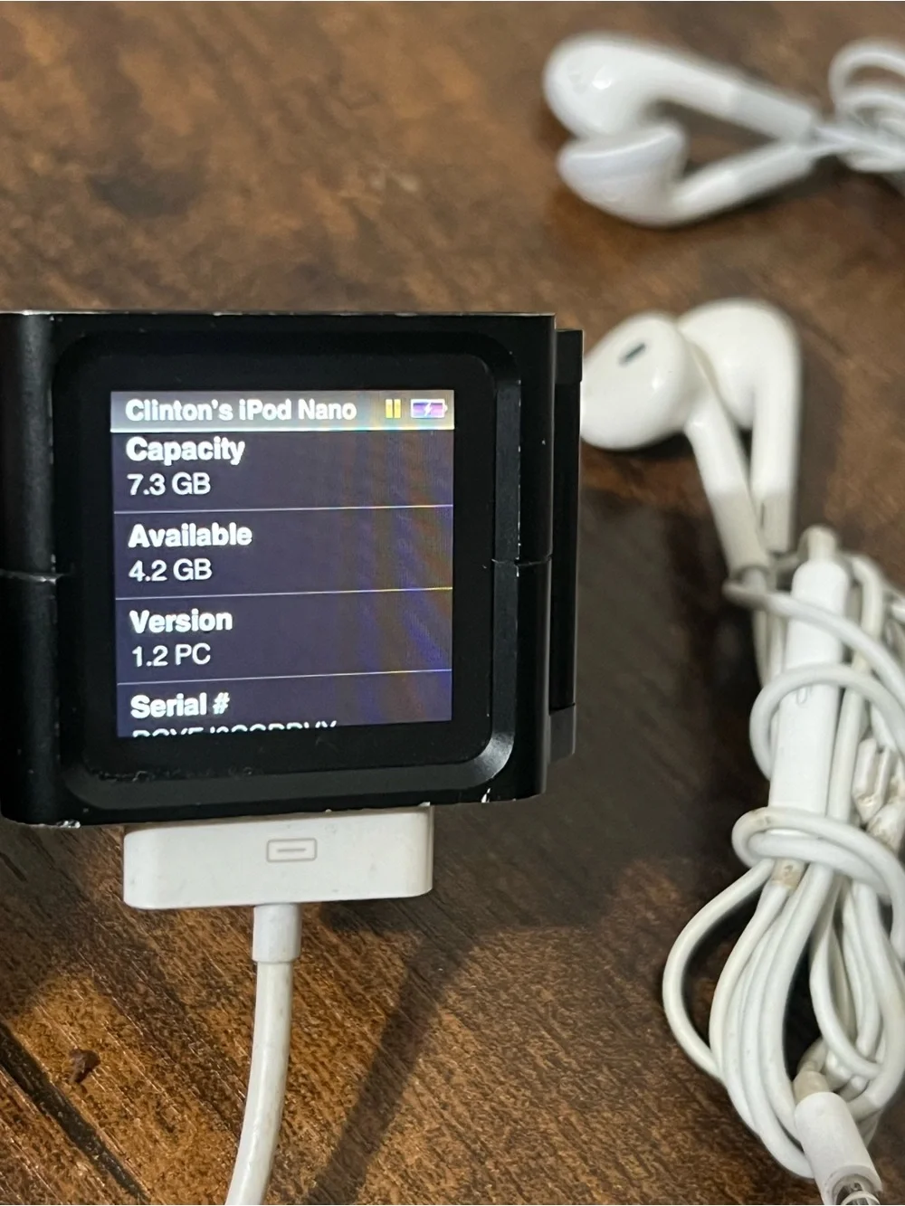 Apple Black iPod Nano with White Earbuds
